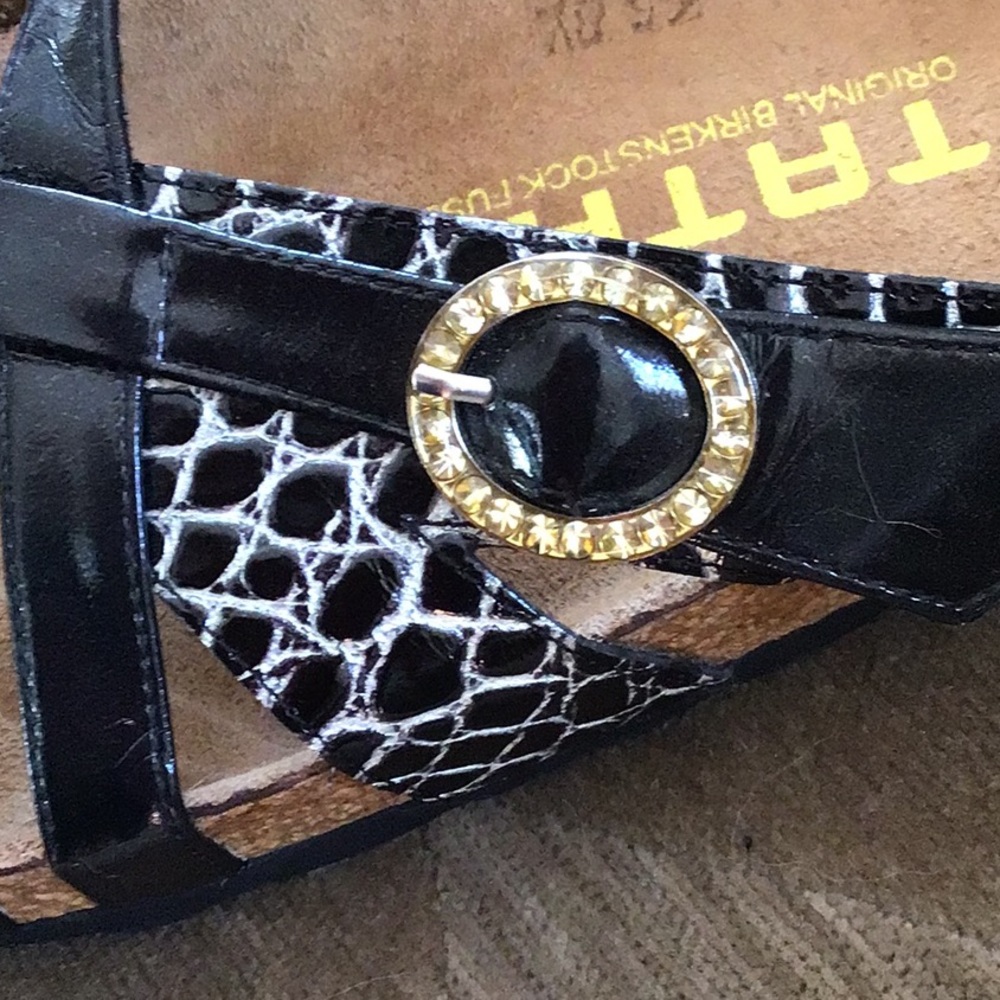 TATAMI Birkenstock Black w/ Rhinestones 38 - Picture 4 of 6